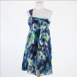 Blue Multi Pattern Ann Taylor Loft Dress